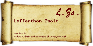 Lafferthon Zsolt névjegykártya